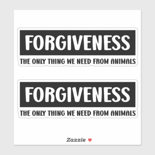 Verzeihung, 2 in 1, Vegan Aufkleber (Blatt)