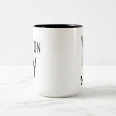 Verzeihung an Victor Zweifarbige Tasse (Mittel)