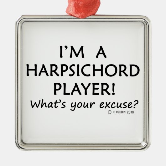 Verzeihung des Cembalspielers Silbernes Ornament (Vorne)