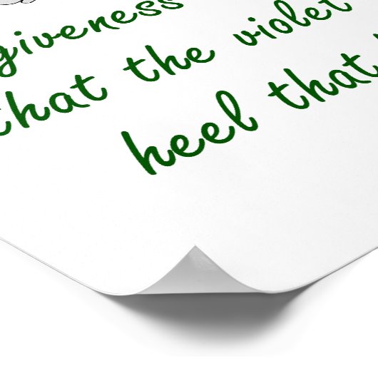 Verzeihung ist der Duft - Verzeihungsquoten Poster (Ecke)