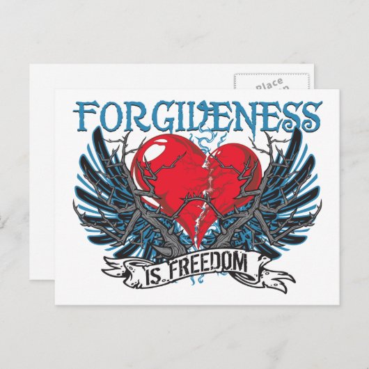 Verzeihung ist Freiheit Postkarte (Vorne/Hinten)