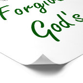 Verzeihung ist Gottes Befehl - Anführungszeichen f Poster (Ecke)