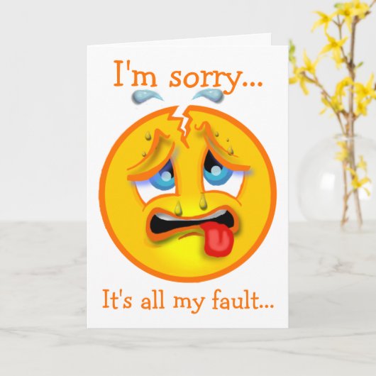 Verzeihung Karte (Gelbe Blume)