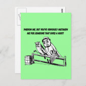 Verzeihung - Sarcastic Spaß Postkarte (Vorne/Hinten)