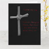 Verzeihung Schwarzes Rotes Religiöses Kreuz Ostern Karte (Gelbe Blume)