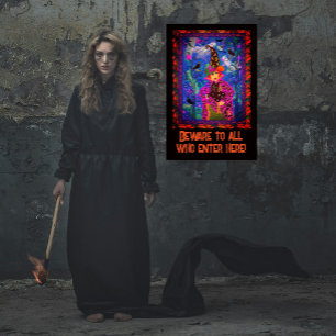 Verzeihung Spooky Happy Halloween Party Décor Poster