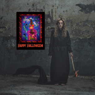 Verzeihung Spooky Happy Halloween Party Décor Poster
