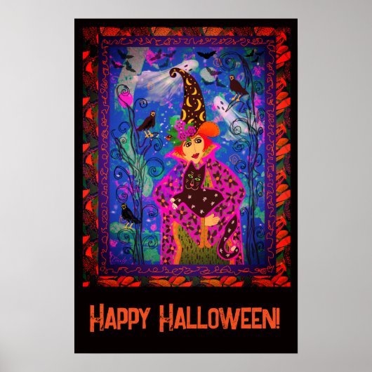 Verzeihung Spooky Happy Halloween Party Décor Poster (Vorne)