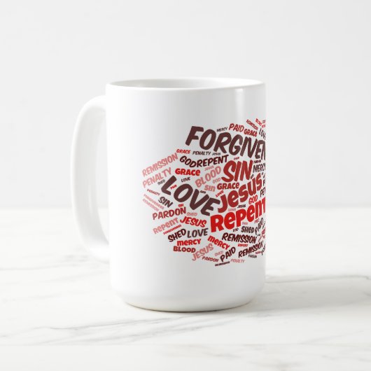 Verzeihung - Tasse (Vorderseite Links)