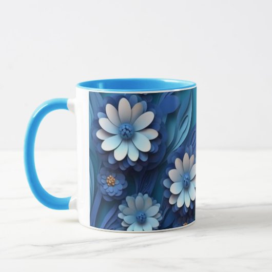 Verzeihung und Barmherzigkeit der Mutter Blauer Fl Tasse (Links)