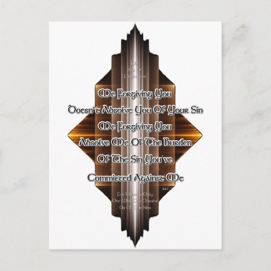 Verzeihungshandlung Postkarte (Vorderseite)