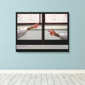 Verzerren Symmetry Fausse Symetrie-Leinwand Leinwanddruck (Insitu (Holzboden))