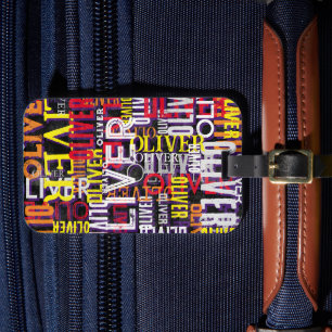 Verzerrte benutzerdefinierte Farbnamen repliziert Gepäckanhänger