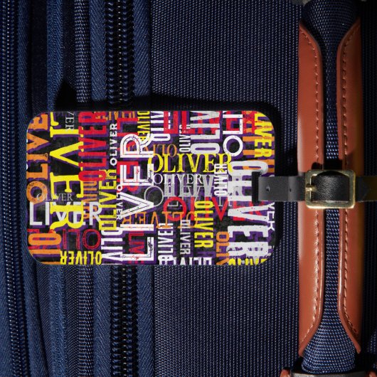 Verzerrte benutzerdefinierte Farbnamen repliziert  Gepäckanhänger (Vorderseite Insitu 4)