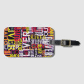 Verzerrte benutzerdefinierte Farbnamen repliziert  Gepäckanhänger (Vorderseite (Horizontal))