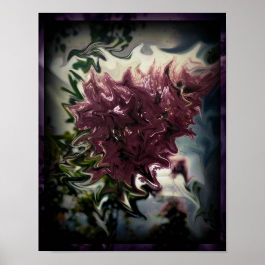Verzerrte Blume Poster (Vorne)