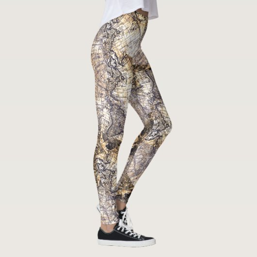 Verzerrte Karten Leggings (Rechts)