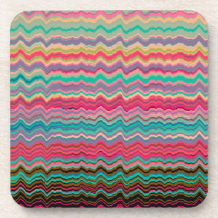 Verzerrte Linienmuster Untersetzer