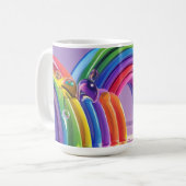 Verzerrte Regenbogen Kaffeetasse (Vorderseite Links)