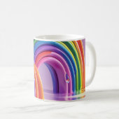 Verzerrte Regenbogen Kaffeetasse (VorderseiteRechts)