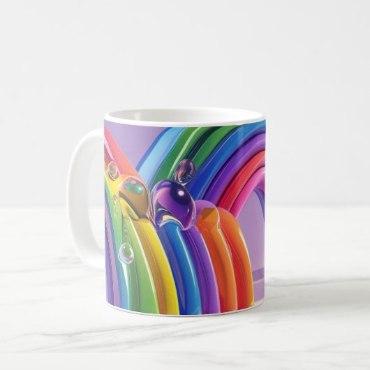 Verzerrte Regenbogen Kaffeetasse (Vorderseite Links)
