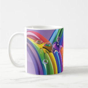 Verzerrte Regenbogen Kaffeetasse