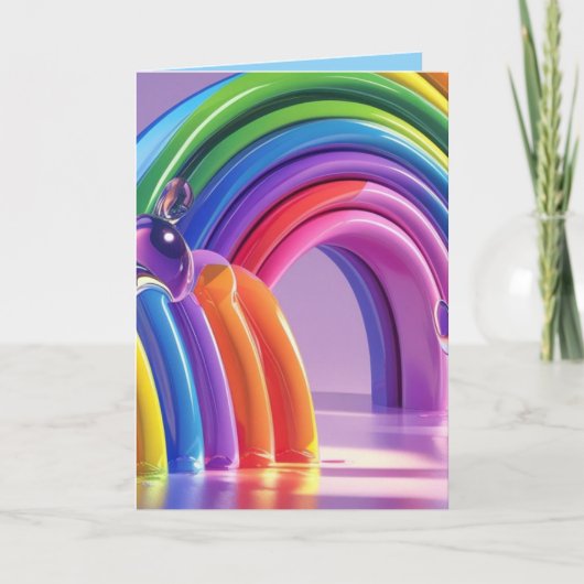 Verzerrte Regenbogen Karte (Vorderseite)