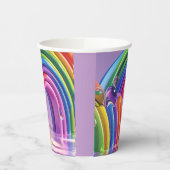 Verzerrte Regenbogen Pappbecher (Links)