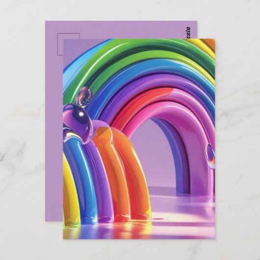 Verzerrte Regenbogen Postkarte (Vorne/Hinten)