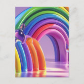 Verzerrte Regenbogen Postkarte (Vorderseite)