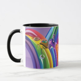 Verzerrte Regenbogen Tasse