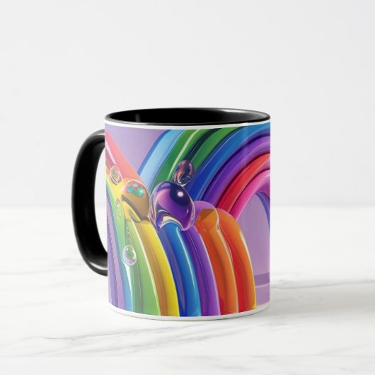 Verzerrte Regenbogen Tasse (Vorderseite Links)