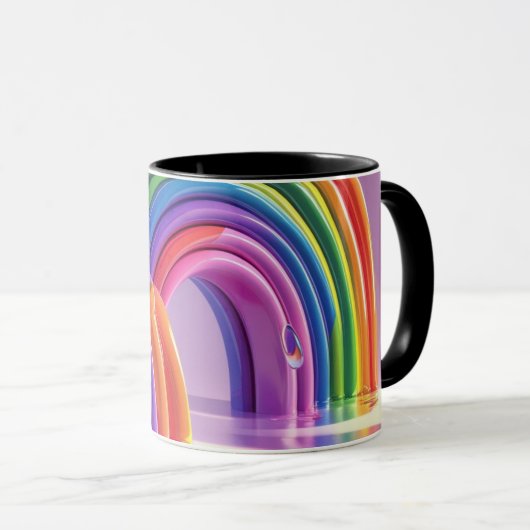 Verzerrte Regenbogen Tasse (VorderseiteRechts)