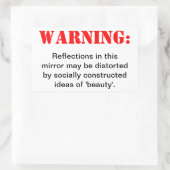 Verzerrte Schönheit Rechteckiger Aufkleber (Tasche)