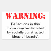 Verzerrte Schönheit Rechteckiger Aufkleber (Vorderseite)