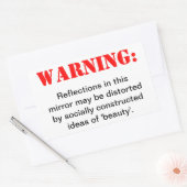 Verzerrte Schönheit Rechteckiger Aufkleber (Umschlag)