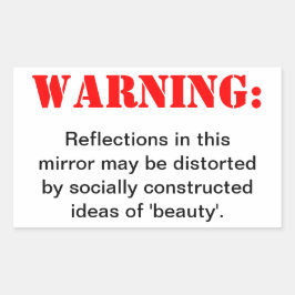 Verzerrte Schönheit Rechteckiger Aufkleber