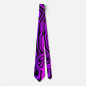 Verzerrte schwarze und neonviolette Farbkrawatte Krawatte (Vorderseite)