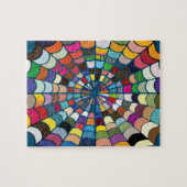 Verzerrte Spider-Webmuster mit mehreren Farben Puzzle (Horizontal)