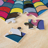 Verzerrte Spider-Webmuster mit mehreren Farben Puzzle (Seite)