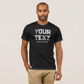 Verzerrte Textvorlage ermöglicht moderne elegante T-Shirt (Vorne ganz)