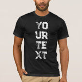 Verzerrte Textvorlage ermöglicht moderne Eleganz T-Shirt (Vorderseite)