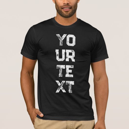 Verzerrte Textvorlage ermöglicht moderne Eleganz T-Shirt (Vorderseite)