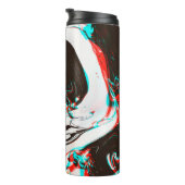 Verzerrte und glitzernde Textur des marmorierten T Thermosbecher (Nach rechts gedreht)