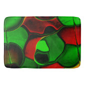 Verzerrte und seltsame Formen, rot und grün Badematte (Vorderseite)
