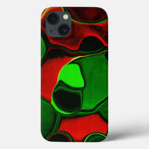 Verzerrte und seltsame Formen, rot und grün Case-Mate iPhone Hülle