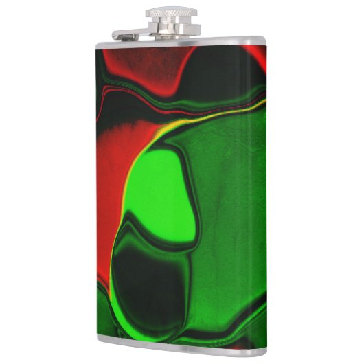 Verzerrte und seltsame Formen, rot und grün Flachmann (Links)