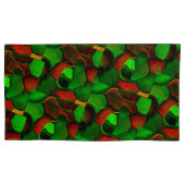 Verzerrte und seltsame Formen, rot und grün Kissenbezug (Vorderseite-Links)