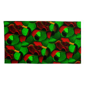 Verzerrte und seltsame Formen, rot und grün Kissenbezug (Rückseite-Rechts)