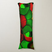 Verzerrte und seltsame Formen, rot und grün Seitenschläferkissen (Vorderseite Vertikal)